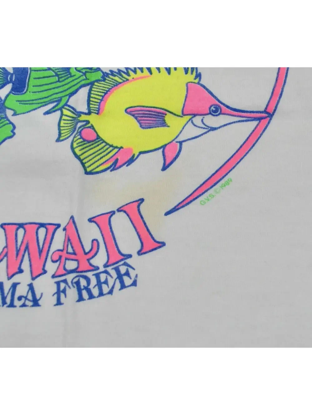 Vintage Hawaii Hanauma Bay 1989 Hawaiian Beach Ocean 80s White Tank Size Medium